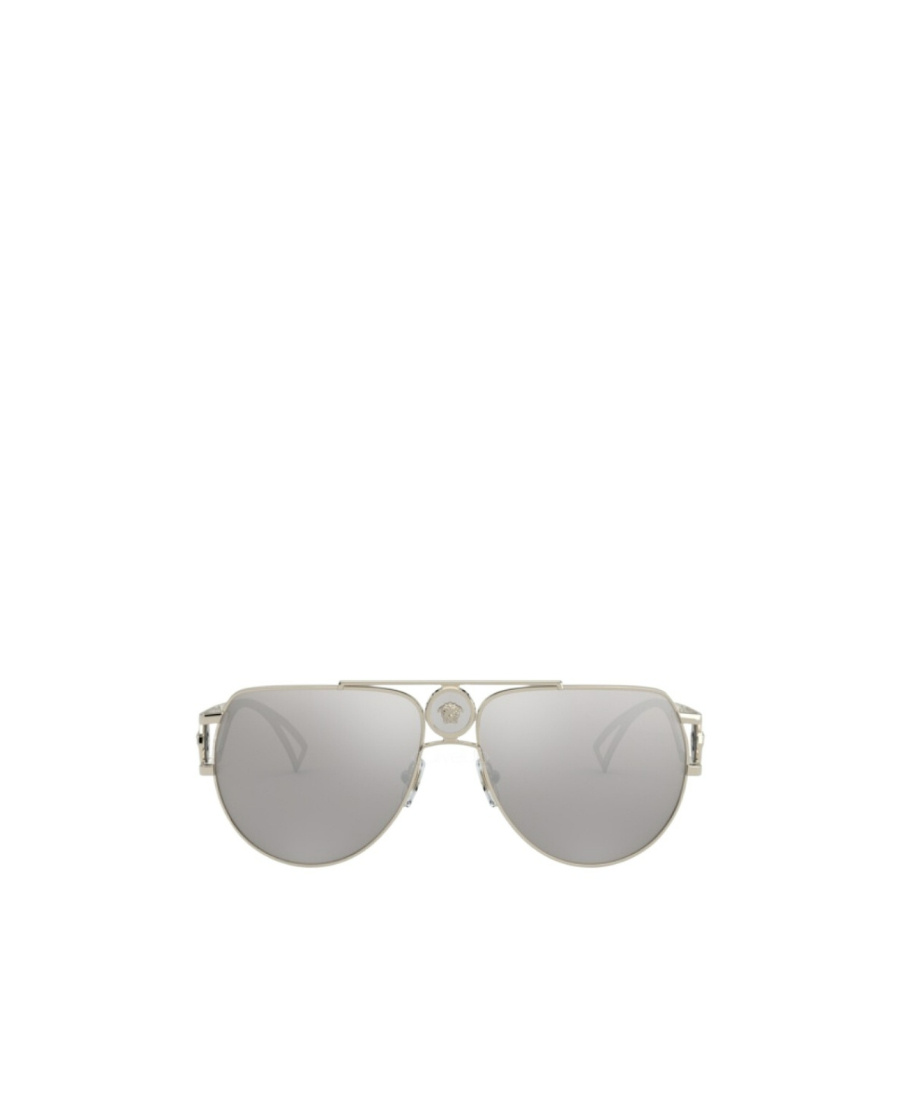 Versace Logo Sunglasses In Gray