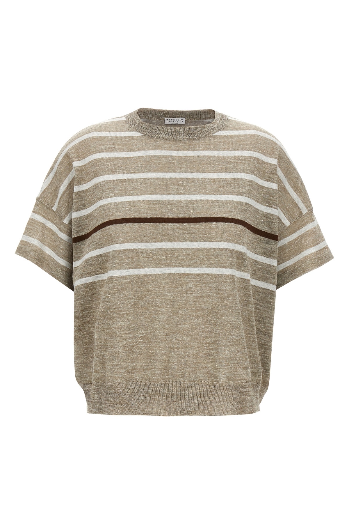 Shop Brunello Cucinelli Lurex Sweater In Nude