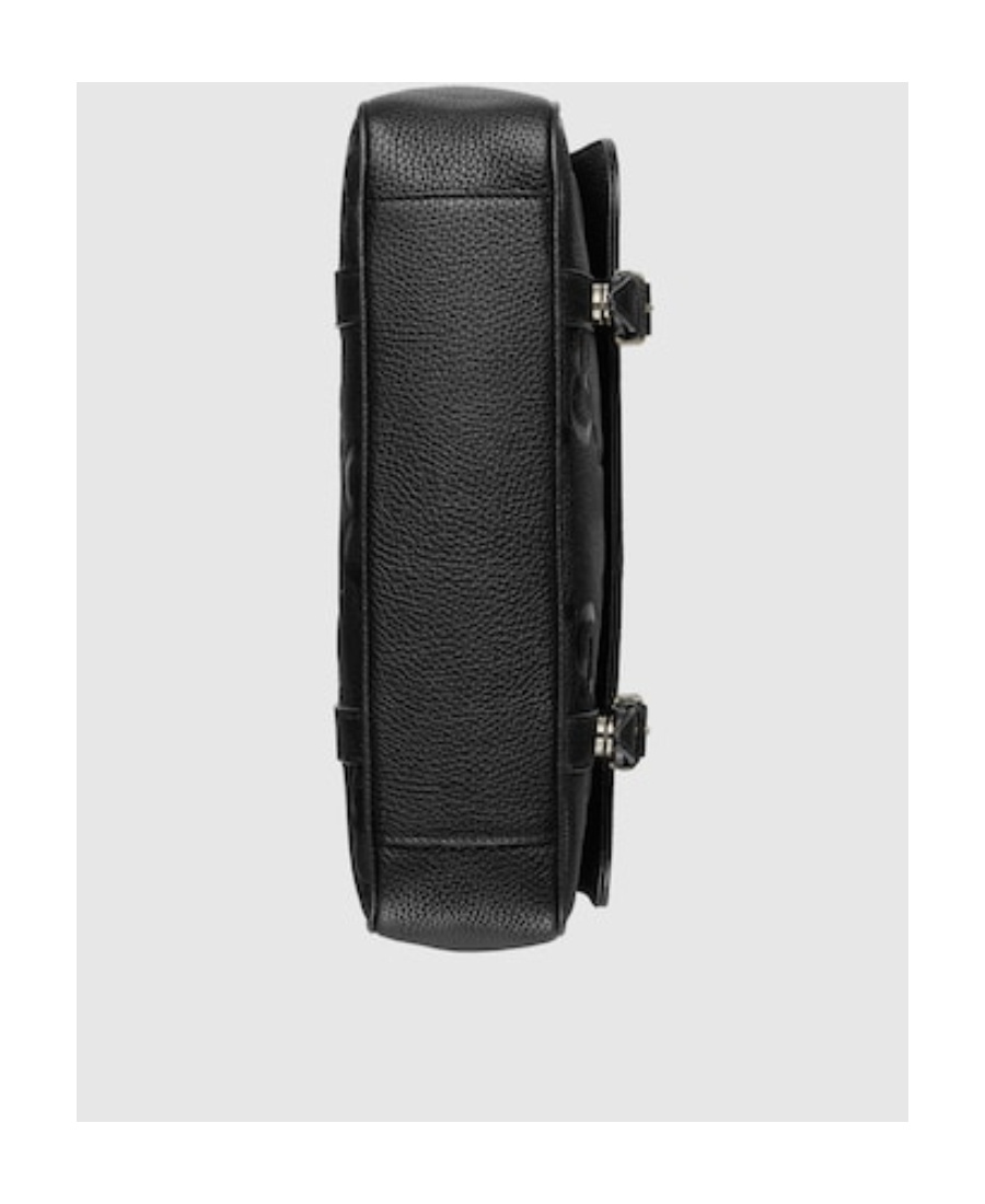 Gucci Jumbo Gg Medium Messenger Bag In Black