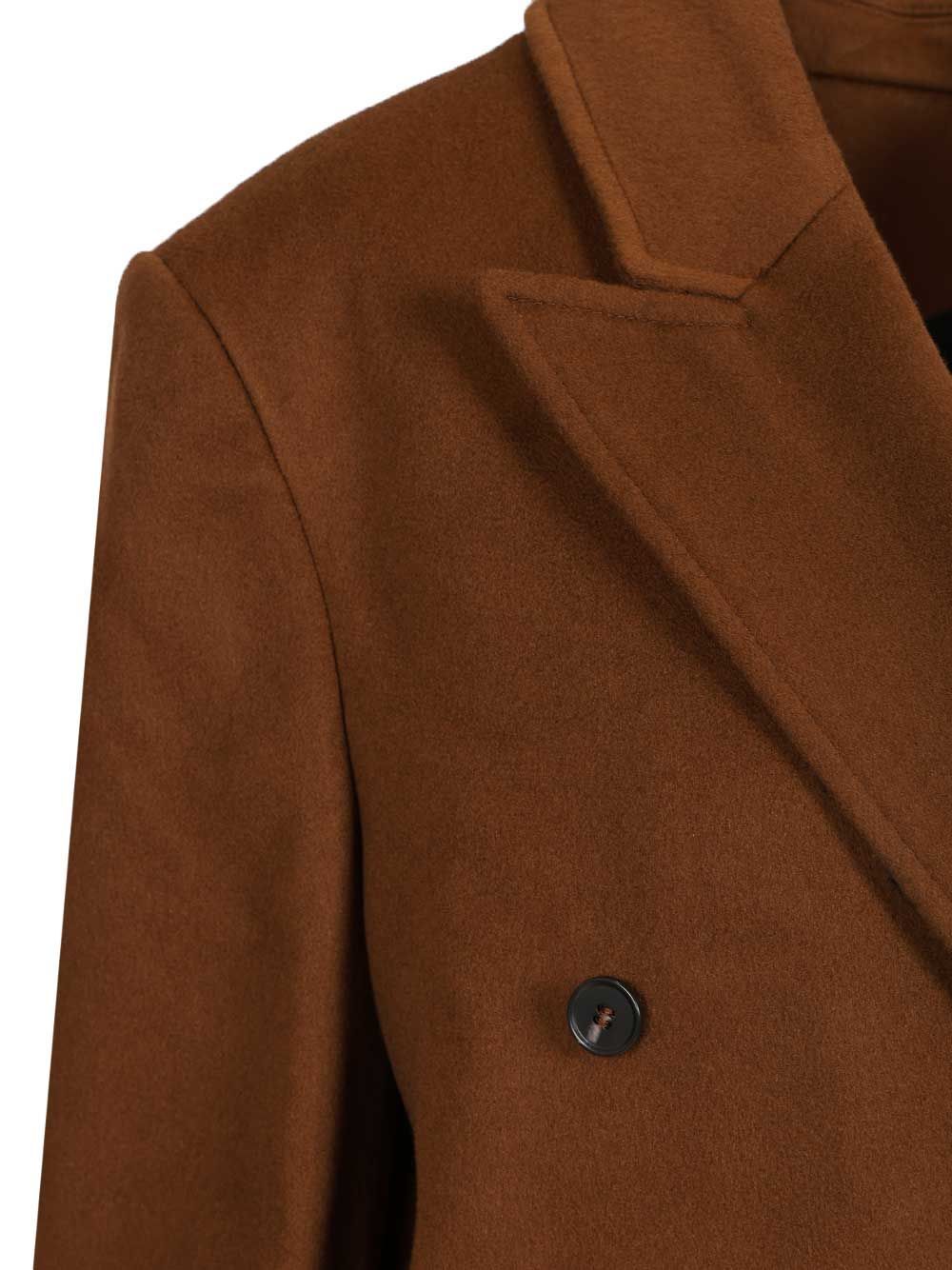 Loulou Studio Rosco Double Breasted Coat In Brown