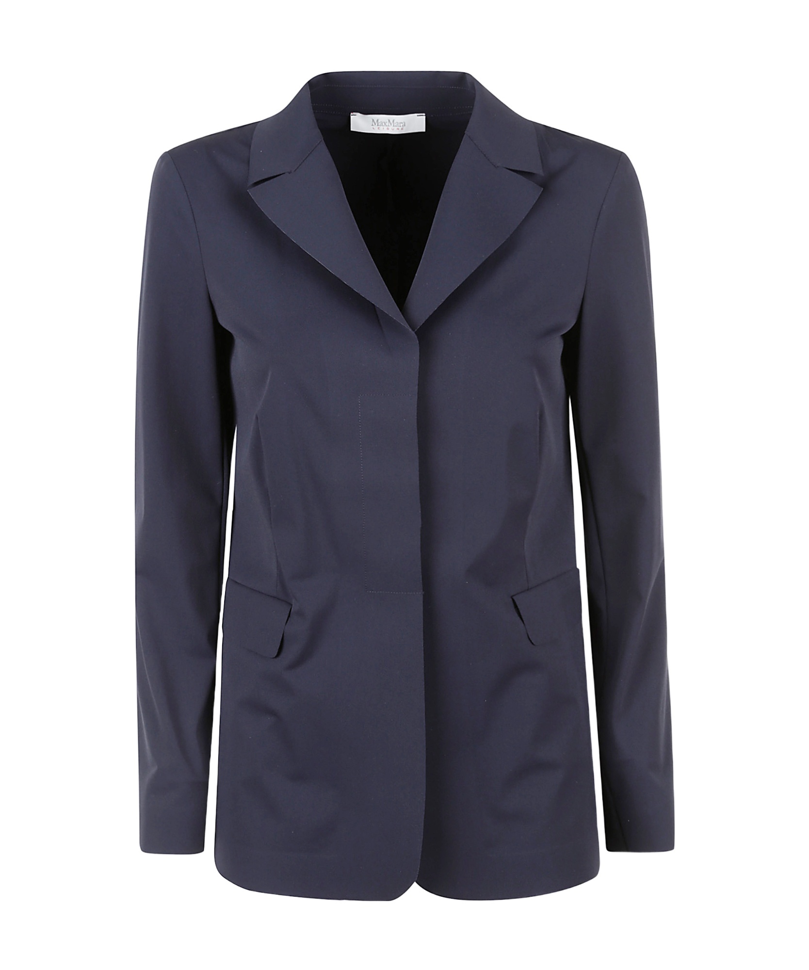 Max Mara Long-sleeved Suit Coat In Black