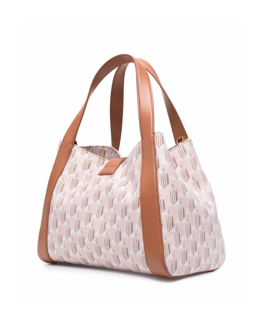 Shop Lanvin Mother And Child Graphic-print Tote Bag In Pink