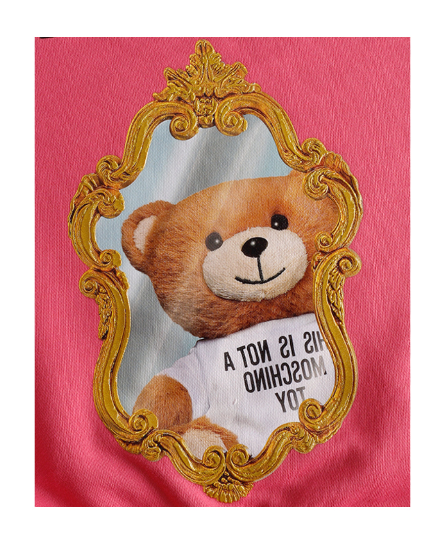 Moschino Logo-print Round Neck Sweater In Red