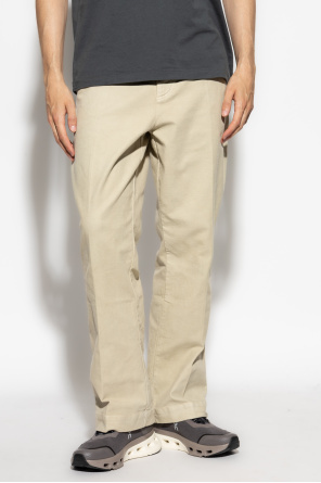 Officine Generale Belt Loops Slacks In Brown