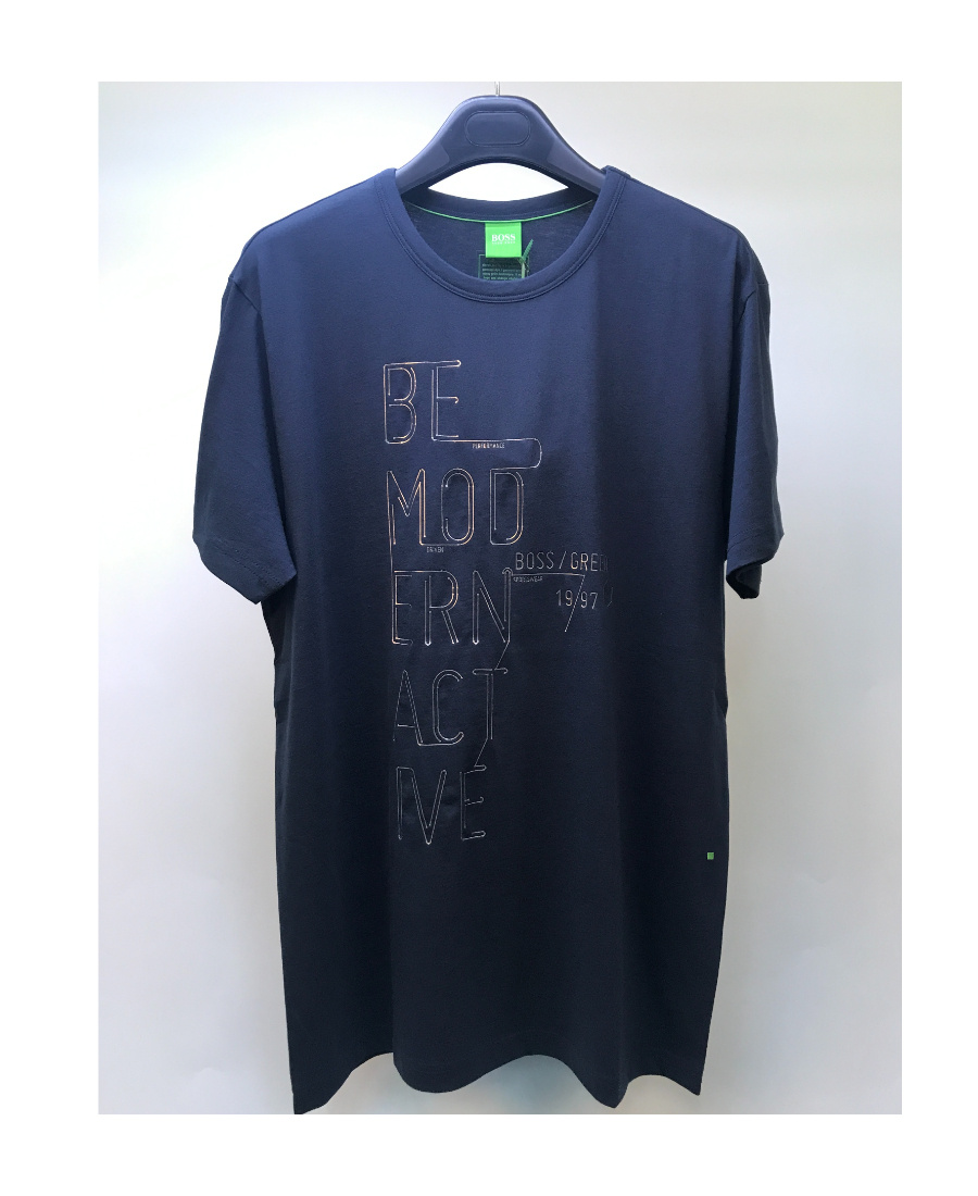 Hugo Boss Logo Round-necked T-shirt In Black