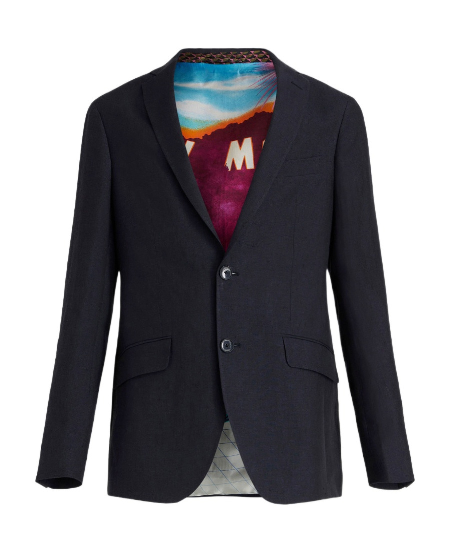 Etro Single-breasted Tailored Blazer In Black