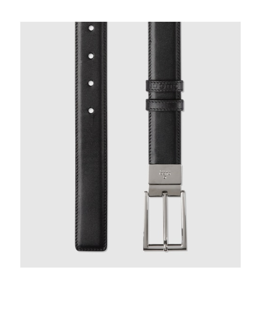 Gucci Gg Supreme Canvas Reversible Belt In Black