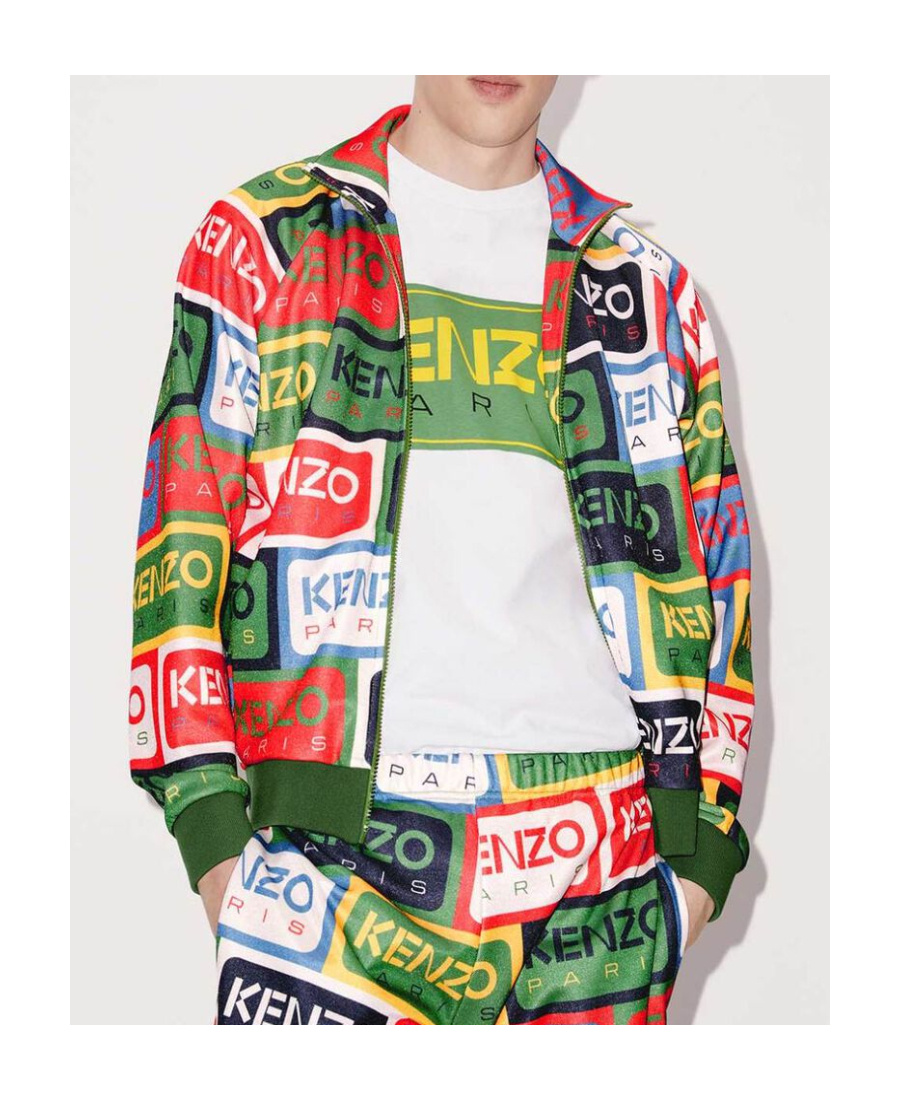 Kenzo Logo-print High-neck Jacket In Multicolor