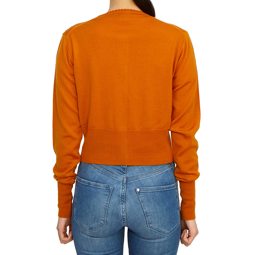 Vivienne Westwood Orb Embroidered Buttoned Cardigan In Orange