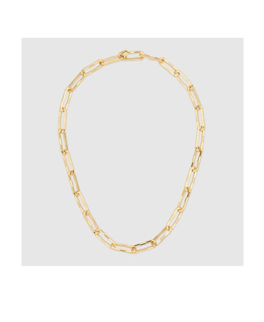 Gucci Link To Love Wide Chain Necklace In Gold