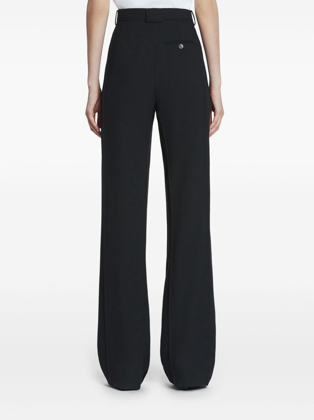 Lanvin Pressed-crease Trousers In Black