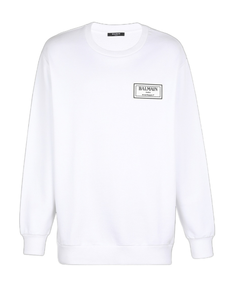BALMAIN SWEATSHIRT WITH RUBBER PATCH