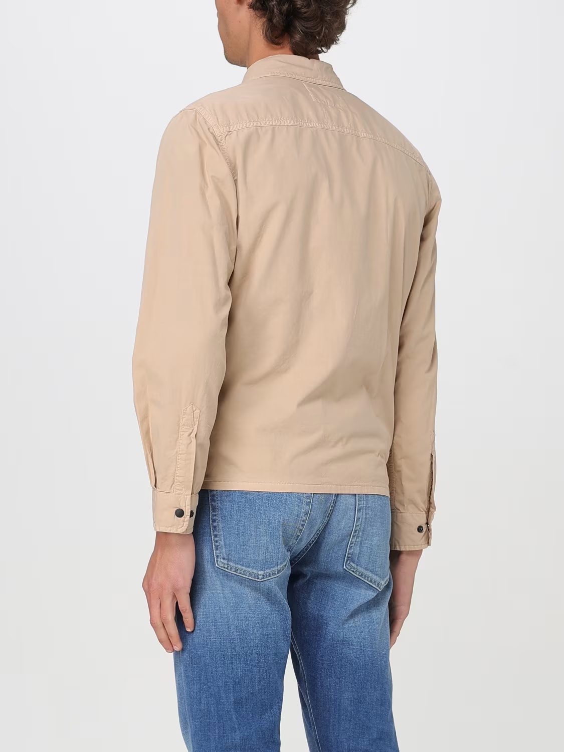 Woolrich Beige Jacket With Pockets And Zip Closure