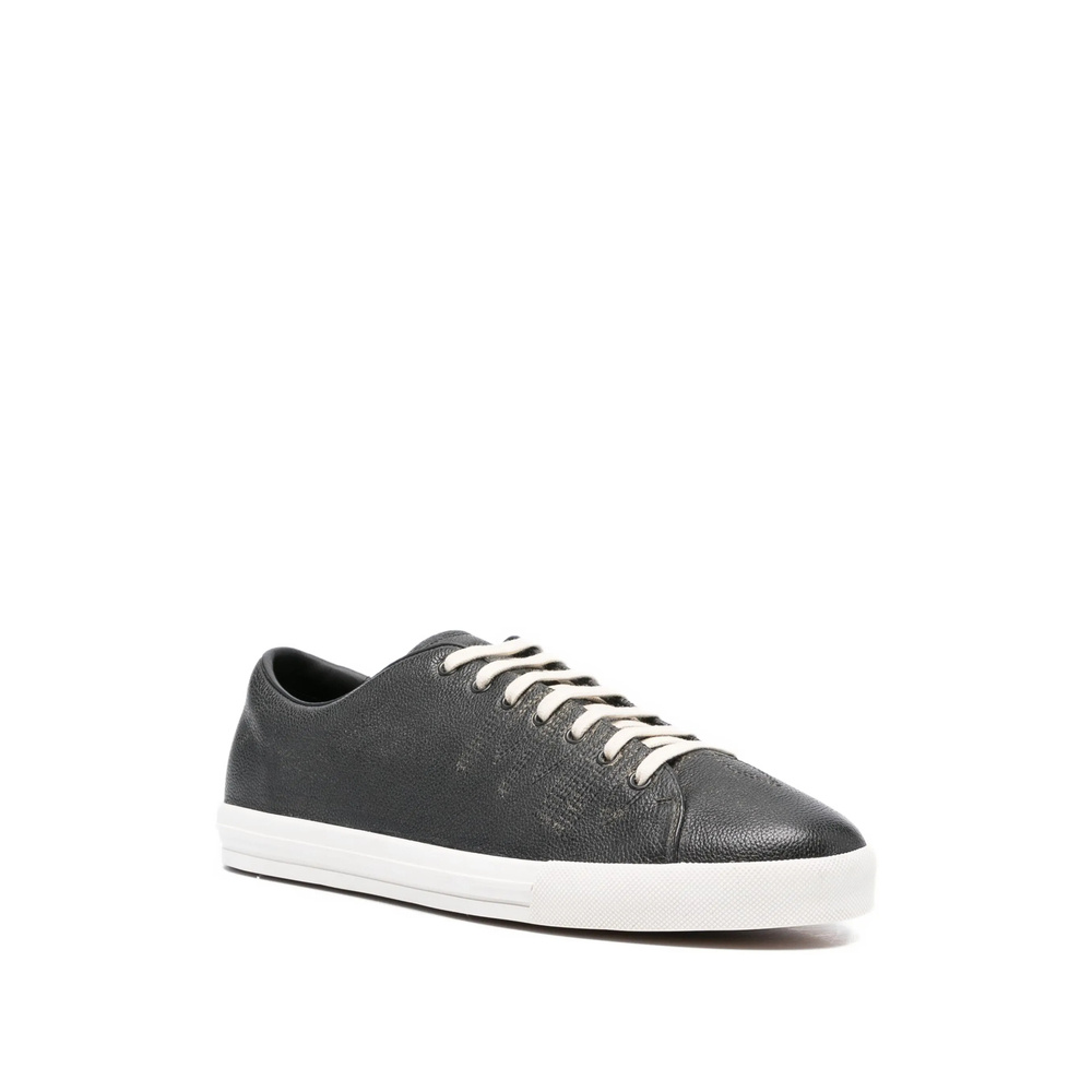 Prada Men's Aged-effect Leather Sneakers In Multi