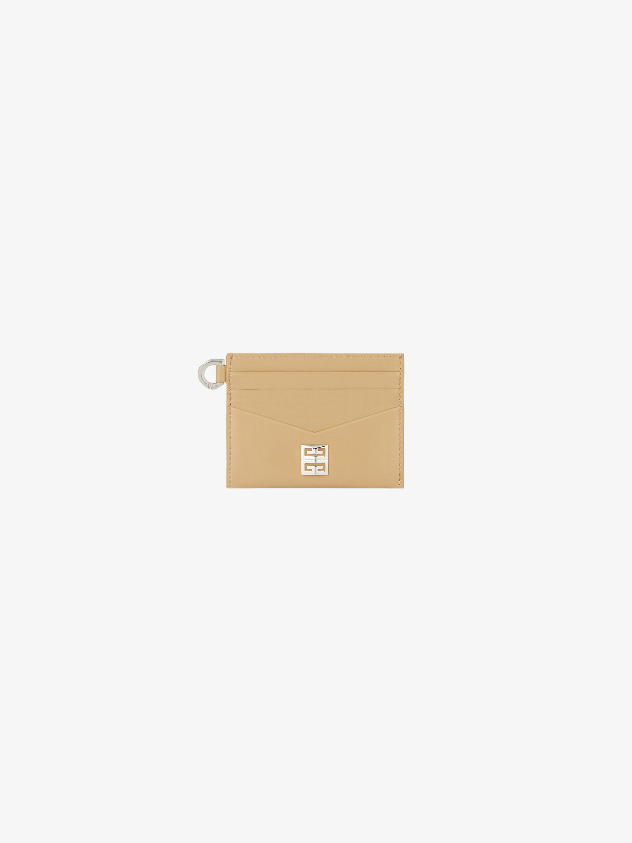 Givenchy Logo-plaque Leather Cardholder In Nude