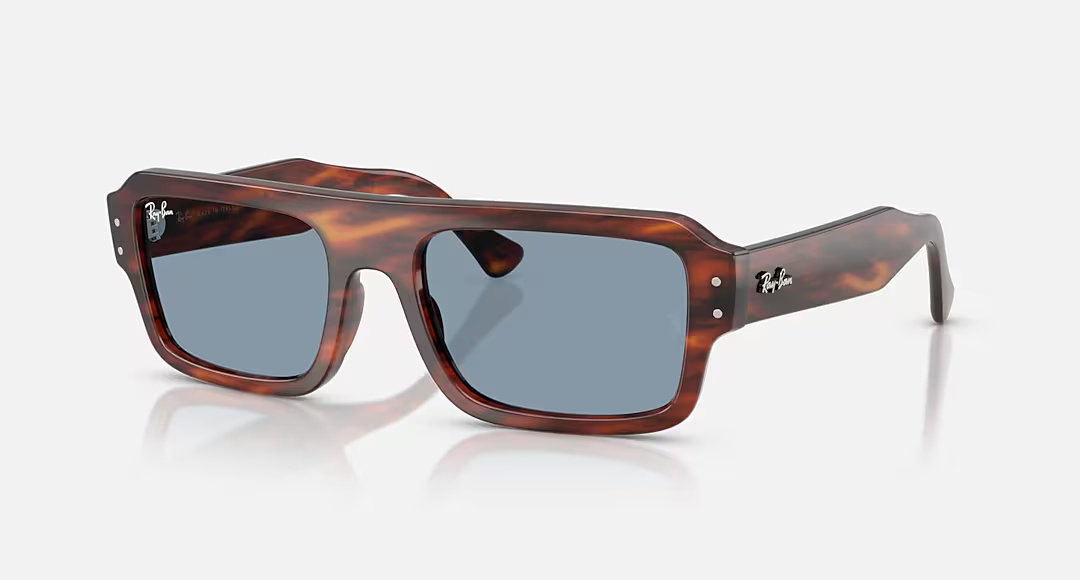 Ray Ban Ray-ban 56mm Rectangular Sunglasses In Blue
