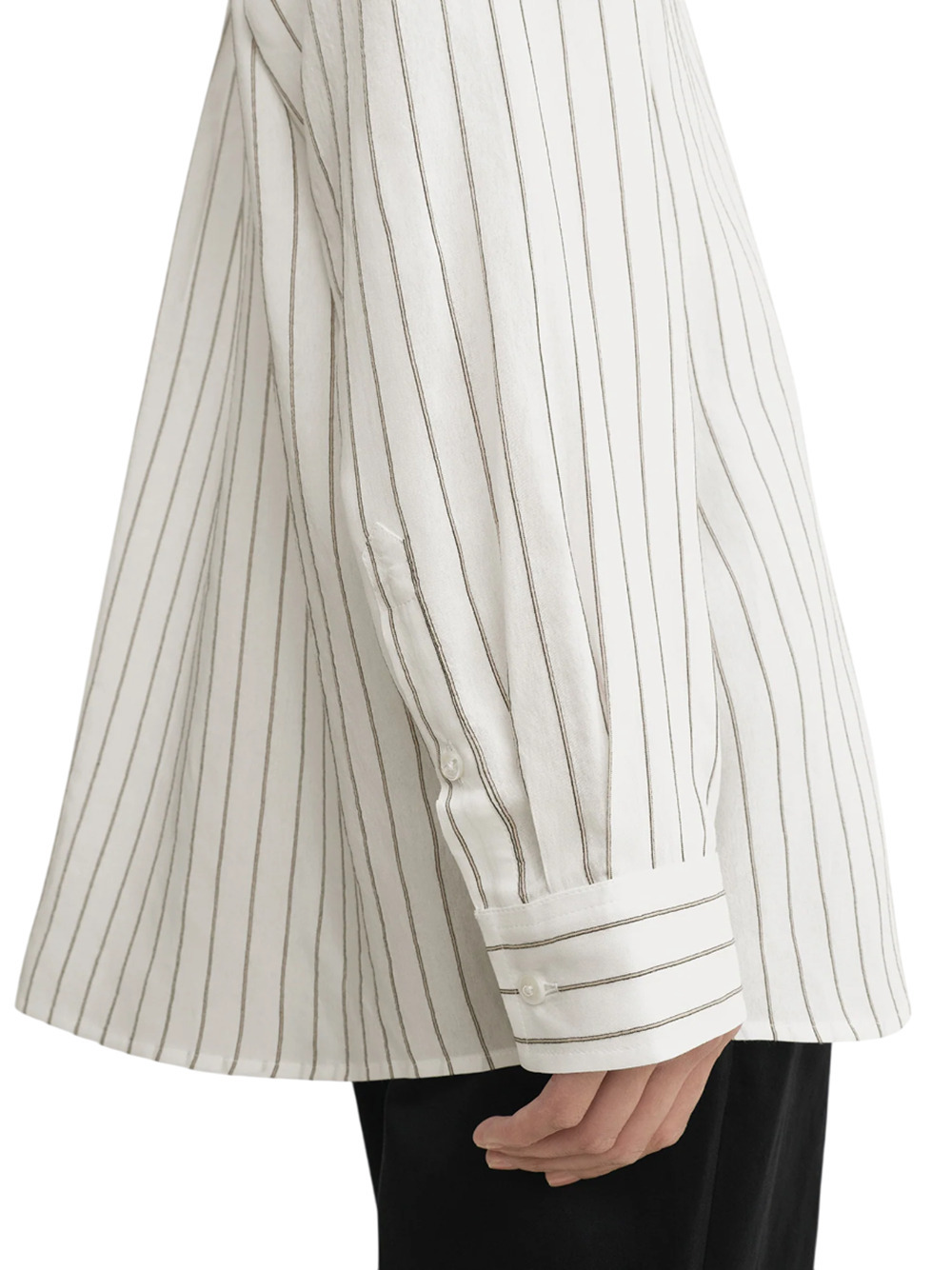 Totême Striped Shirt With Inward Box Pleat