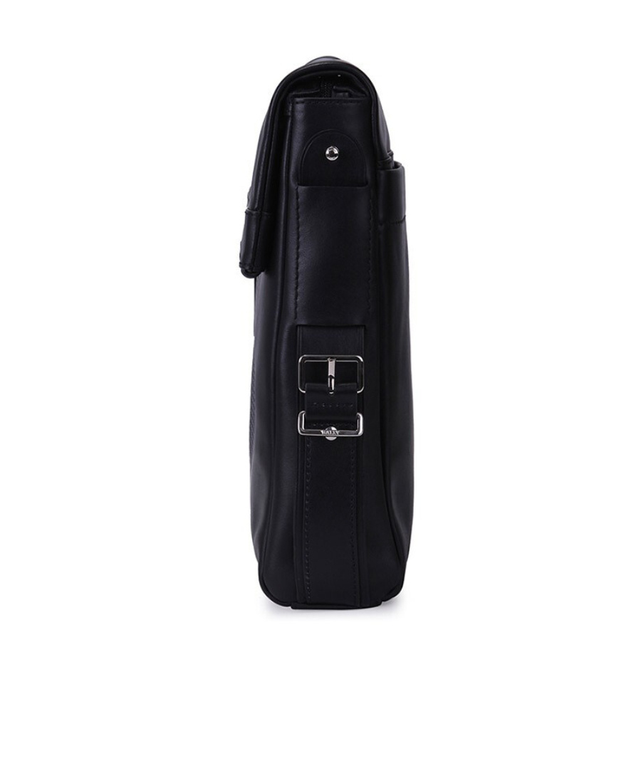 Shop Bally Logo Details Satchel In Black