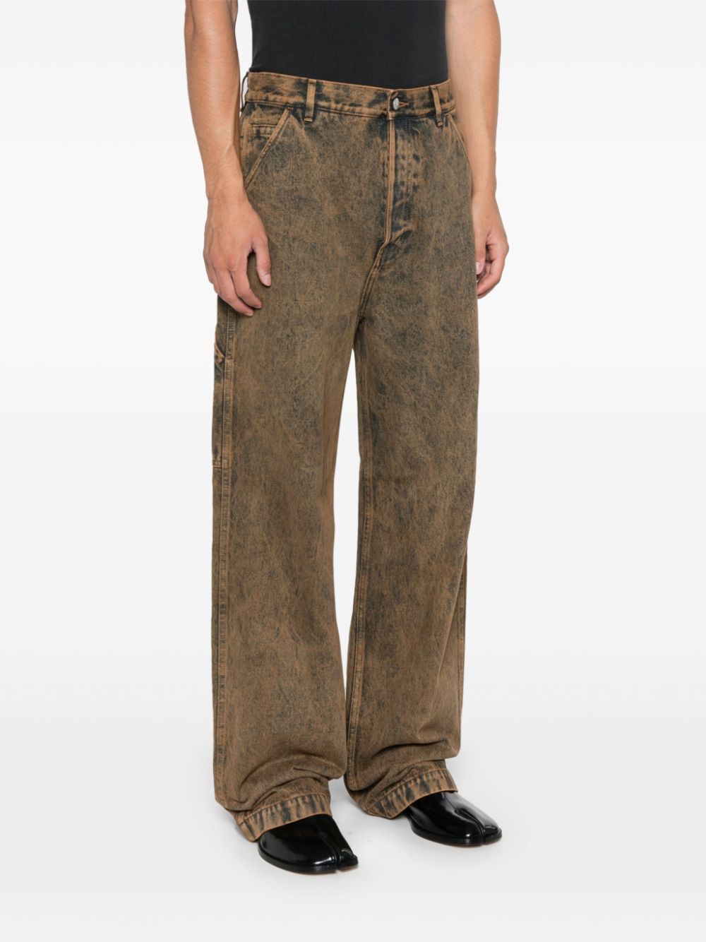 Dries Van Noten Belt-loop Jeans In Green