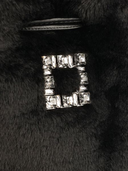 Roger Vivier Black Embellished Bucket Bag In Black