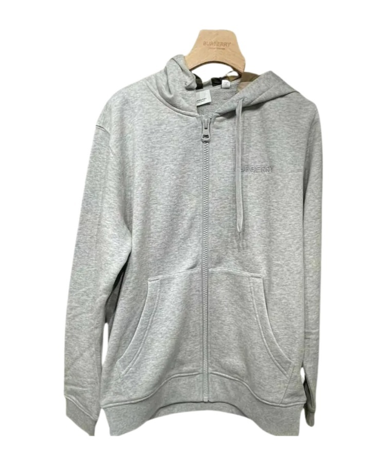 Burberry Hooded Sweater In Gray