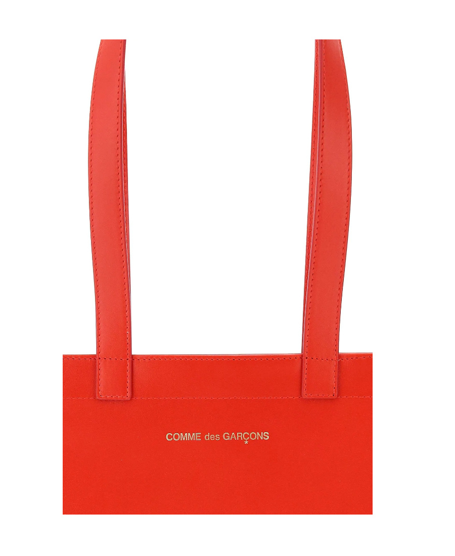 Comme Des Garçons Logo Handbag In Red