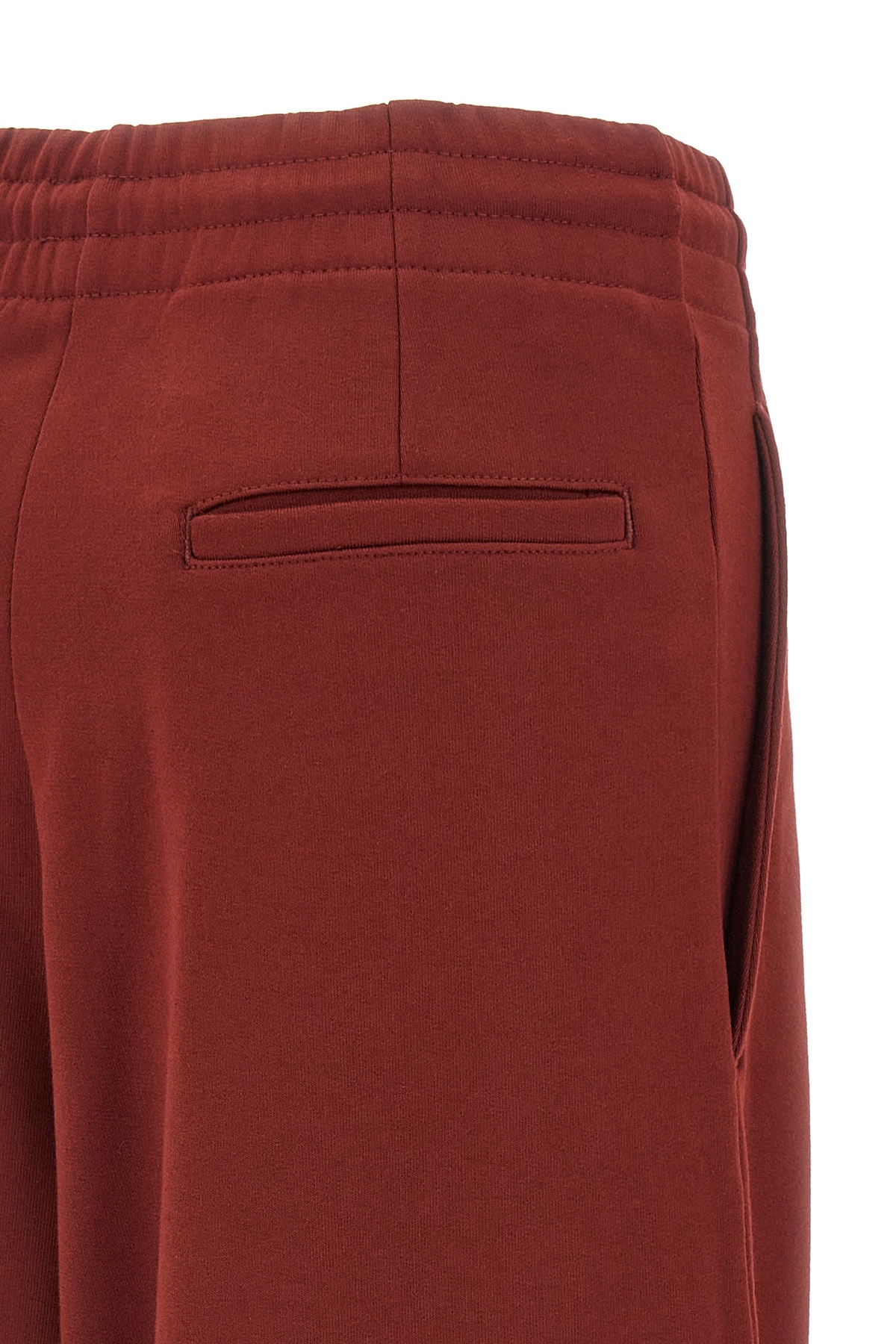 Dries Van Noten Hadium Pleated Cotton Wide Leg Sweatpants In Red