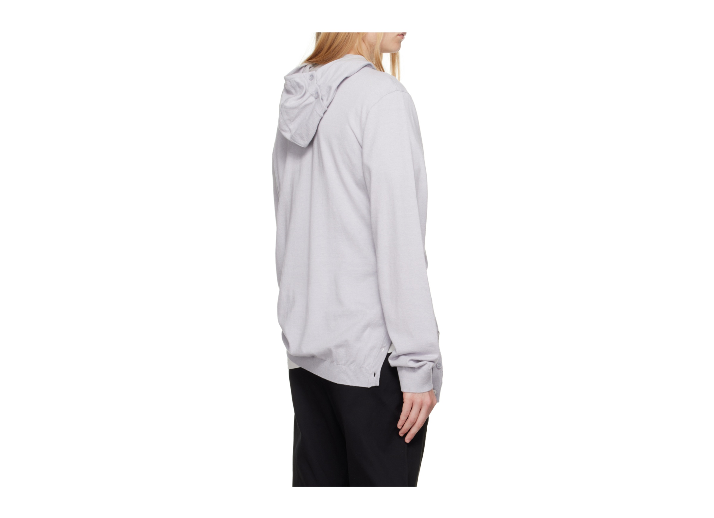 Post Archive Faction (paf) Gray 8.0 Center Knit Hoodie In Gray