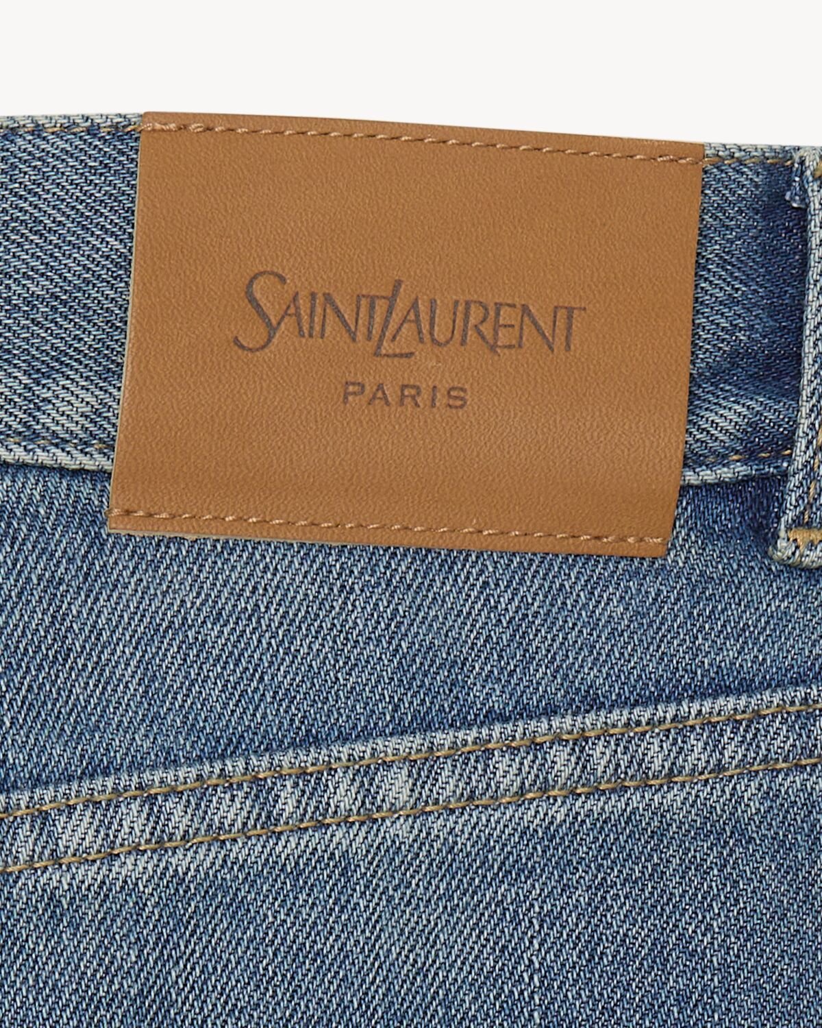 Shop Saint Laurent 70's Jeans In Authentic Medium Blue Denim