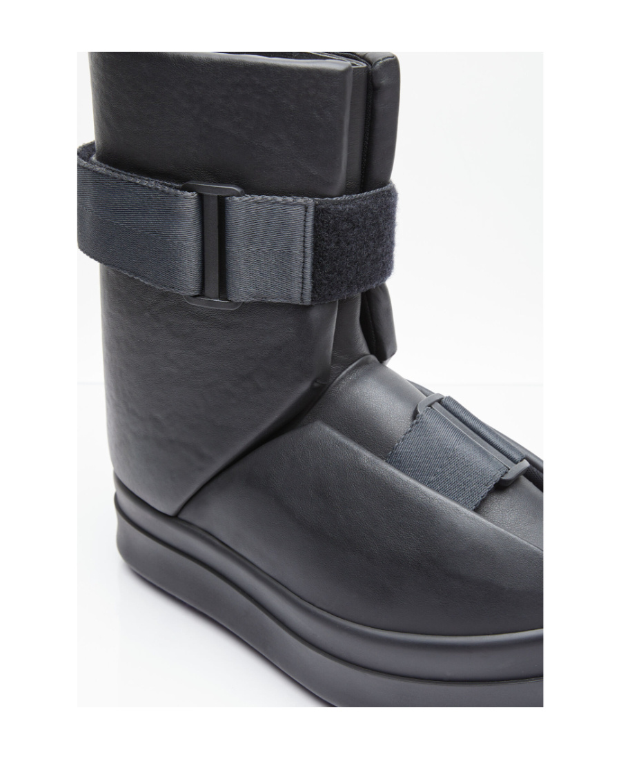 Rick Owens Buckled Leather Ankle Boots In Black