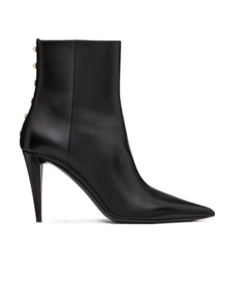 Valentino Garavani Woman Ankle Boots Black Size 8 Leather In Black