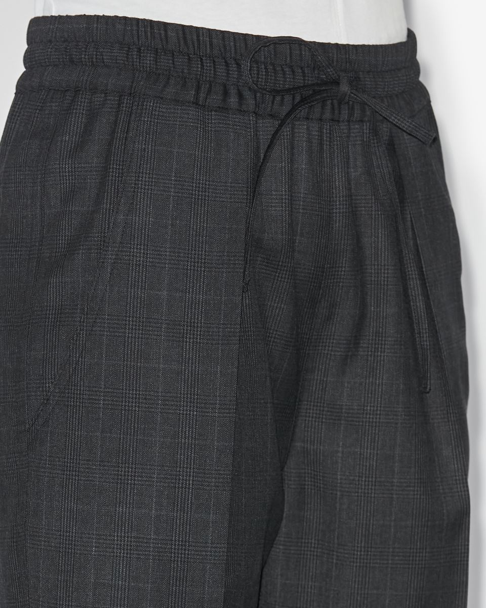 Isabel Marant Rope-drawn Wool Casual Trousers In Black