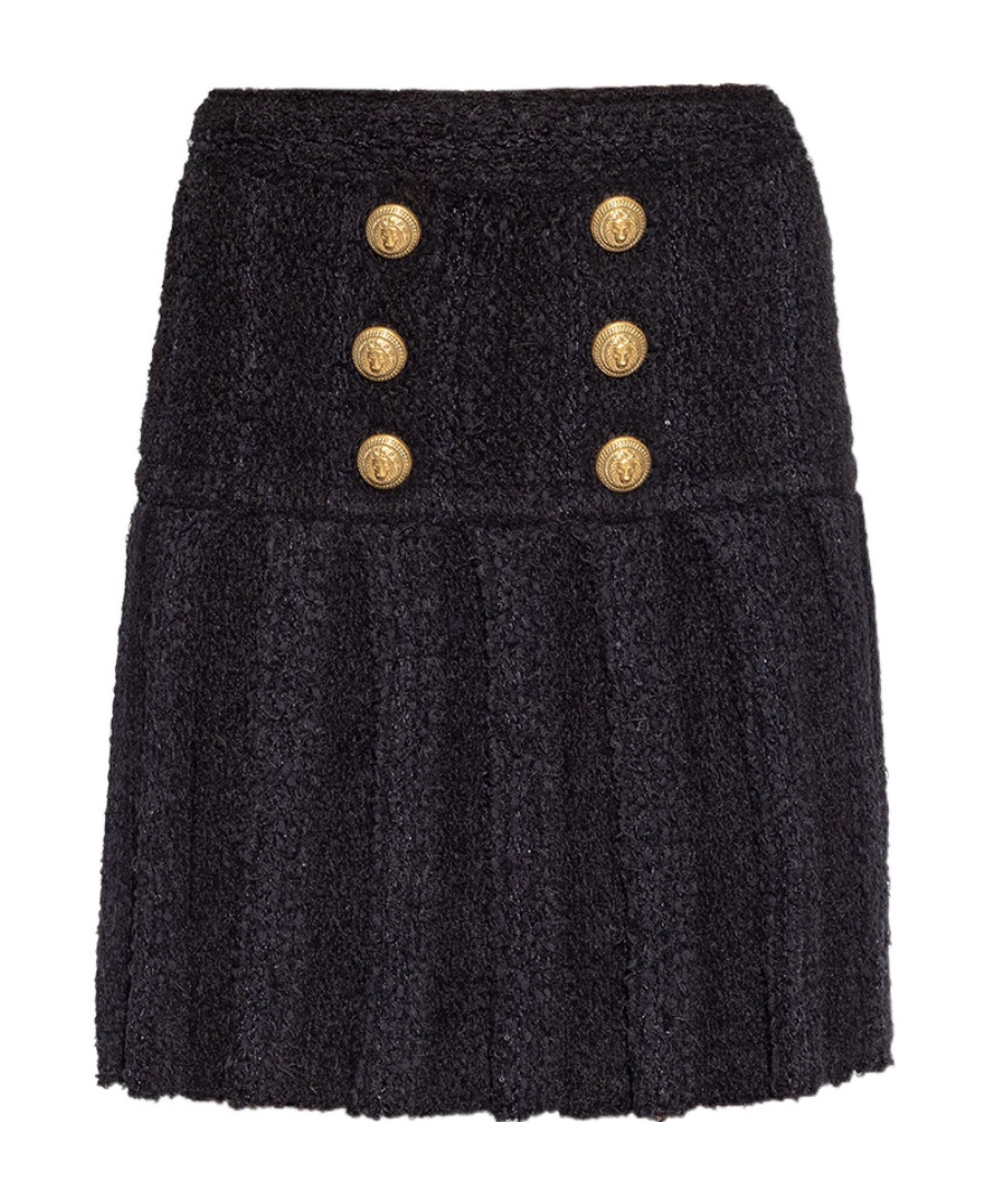 Balmain Women's Skirt With Buttons In Black
