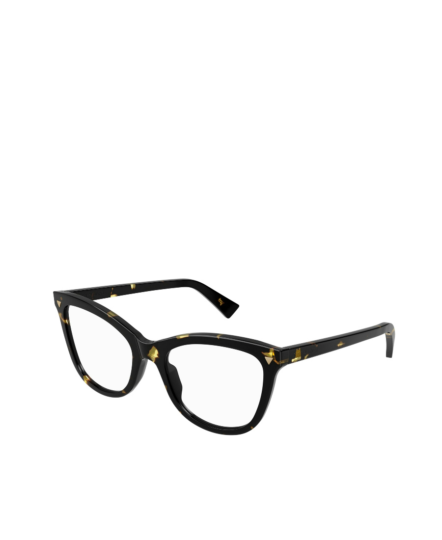 Bottega Veneta Cat's Eye Frame Flat Lens In Black