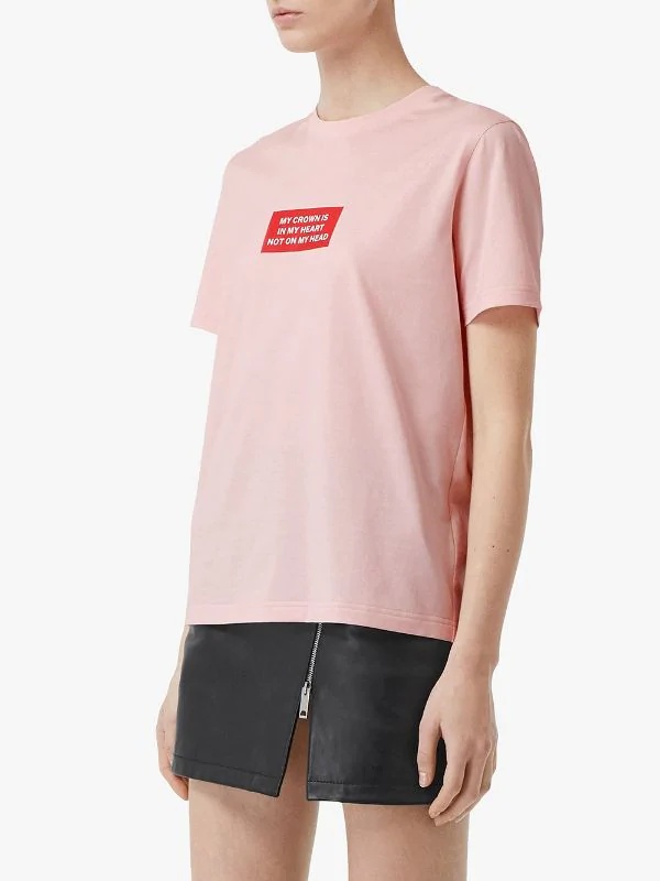 Burberry Montage Printed T-shirt In Pink