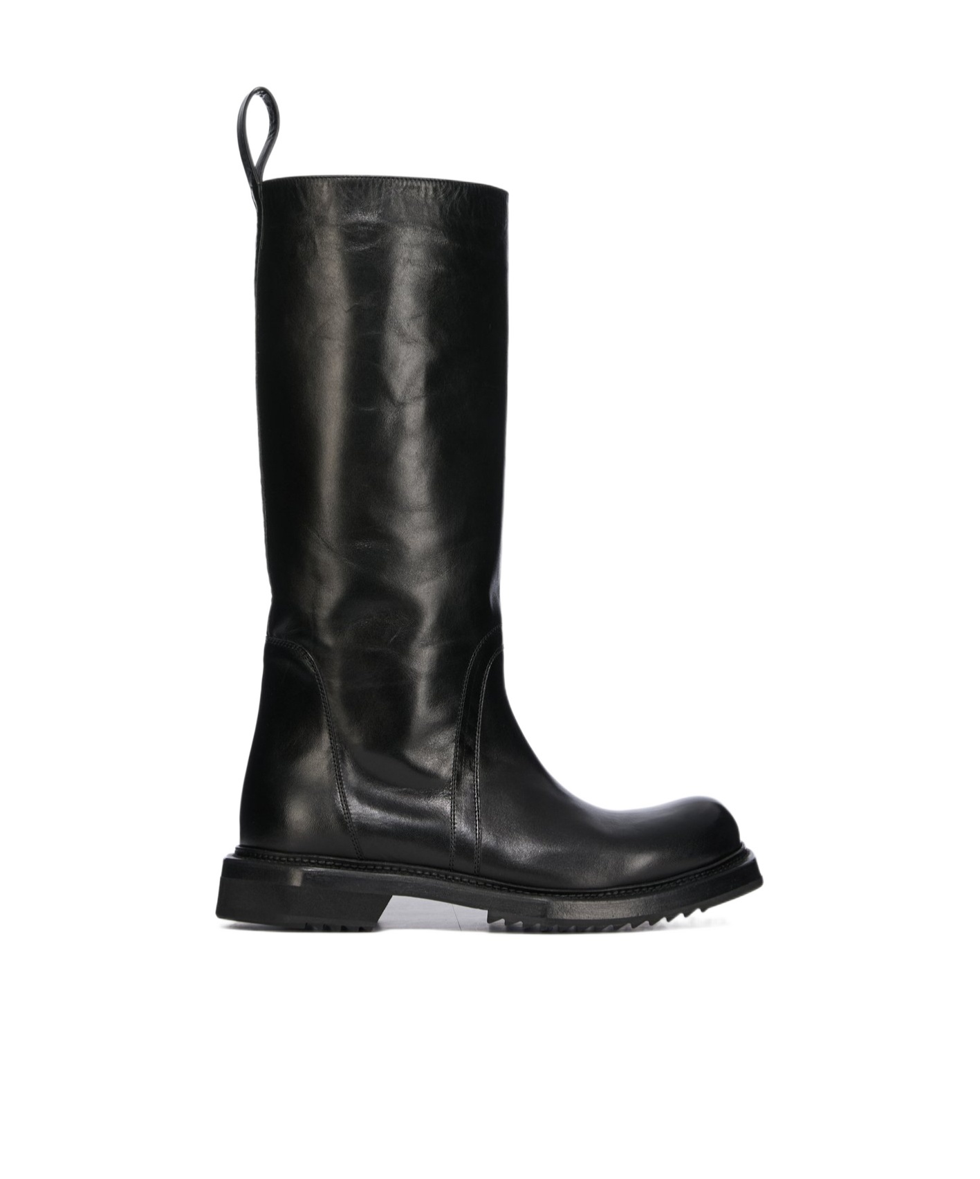 Rick Owens Round-head Boots In Black
