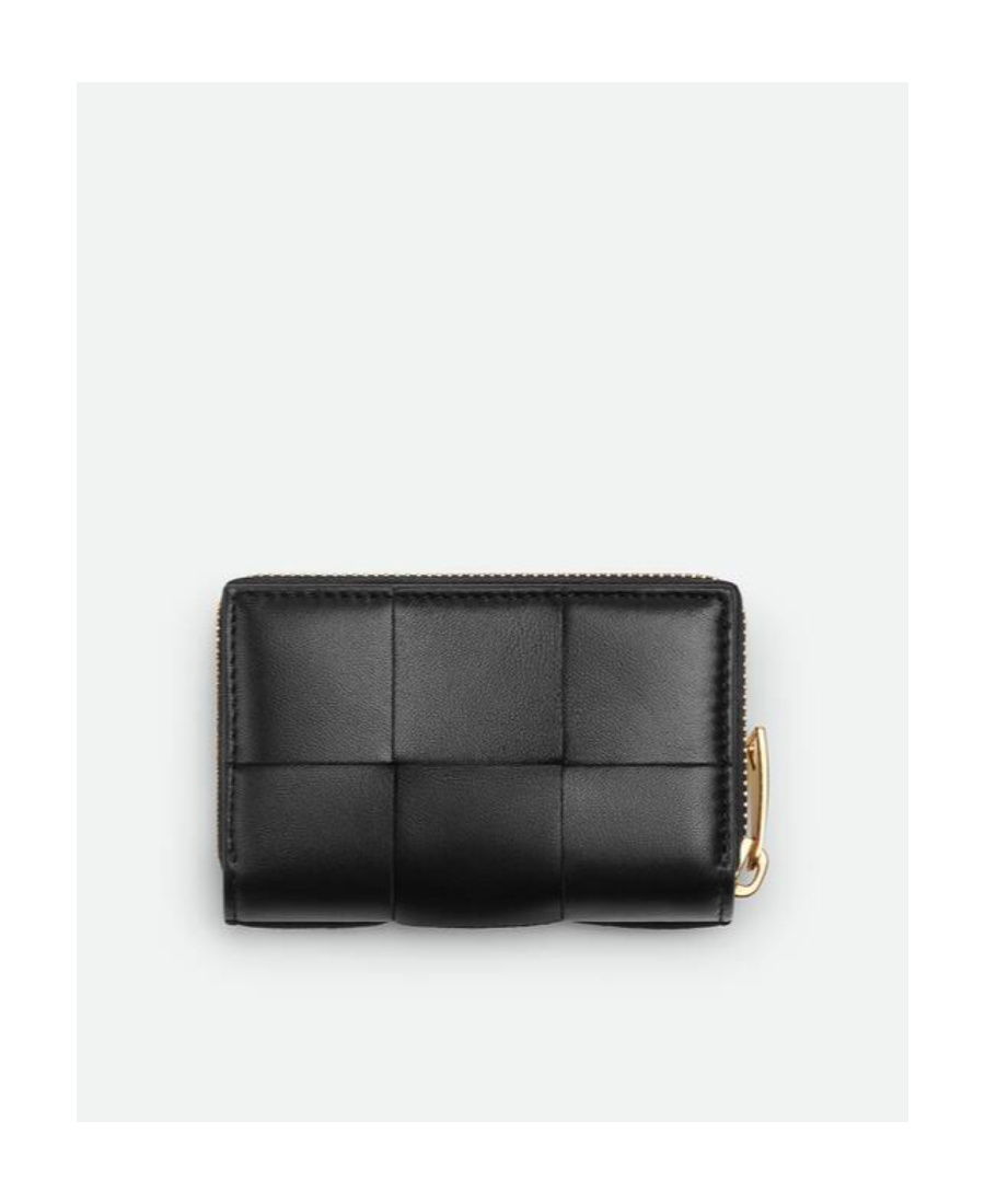 Shop Bottega Veneta Weave A Zipper Purse In Black
