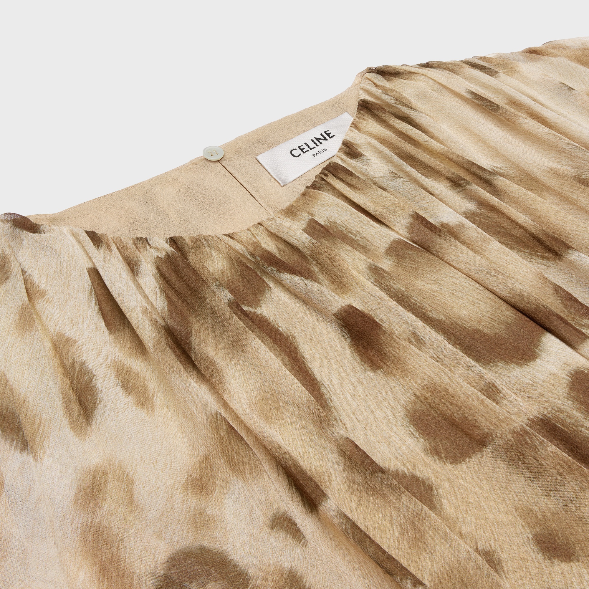 Celine A Dress With Draped Sleeves In Nude