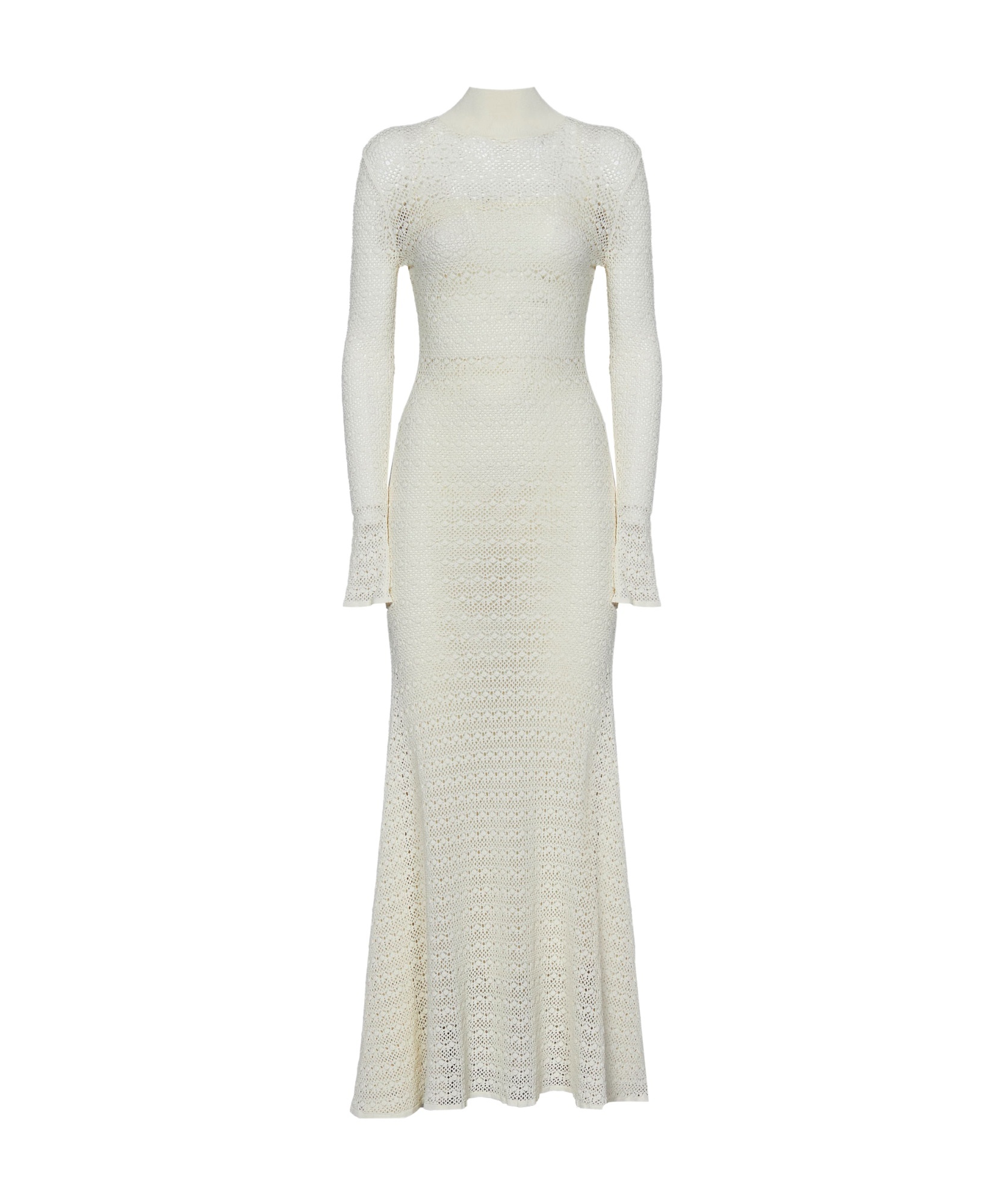 Tom Ford Open-knit Maxi Dress In White