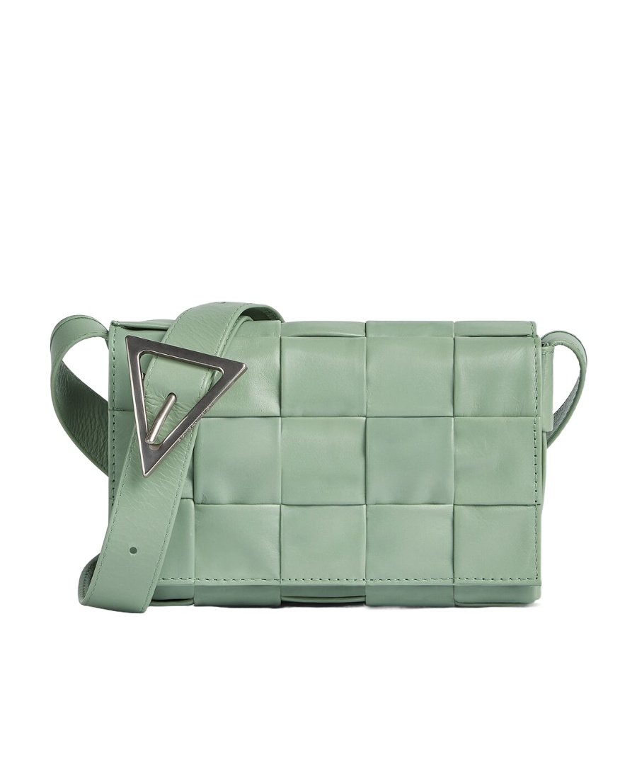 Bottega Veneta Cassette Satchel Bag In Green