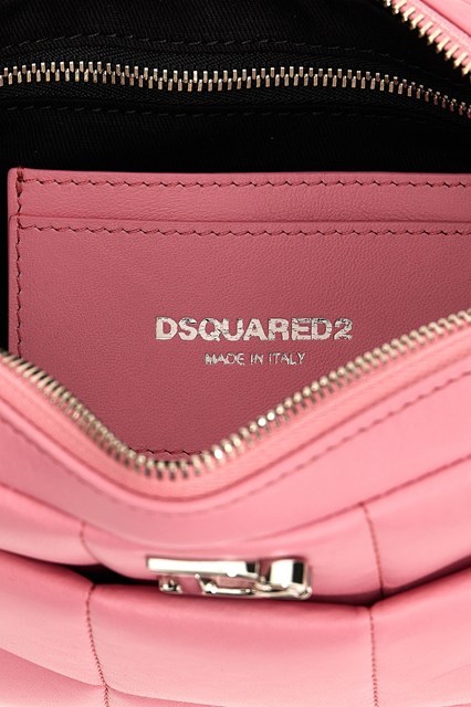 Dsquared2 D2 Plaque Small Crossbody Bag In Pink