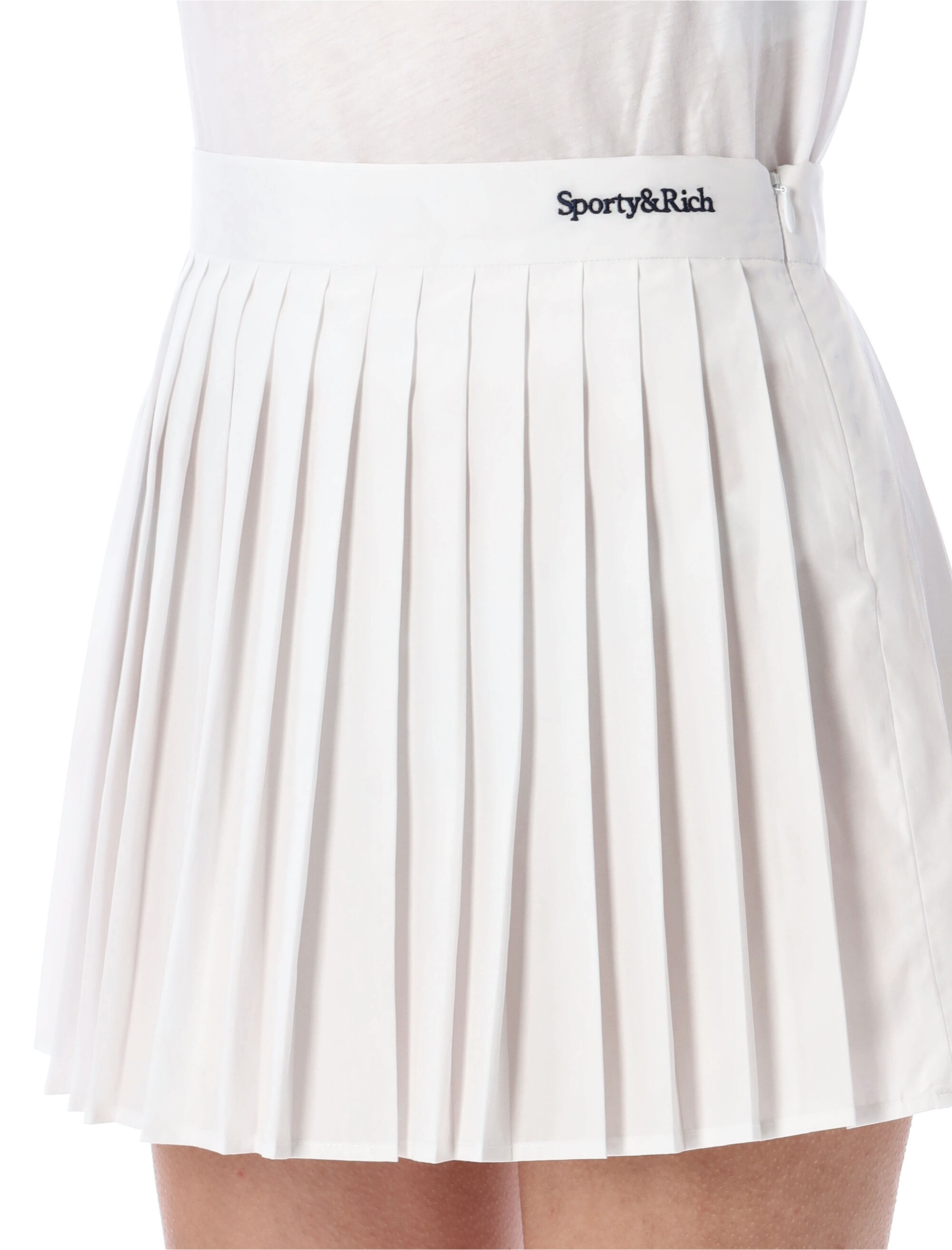 Sporty And Rich Pleated Skirt In White