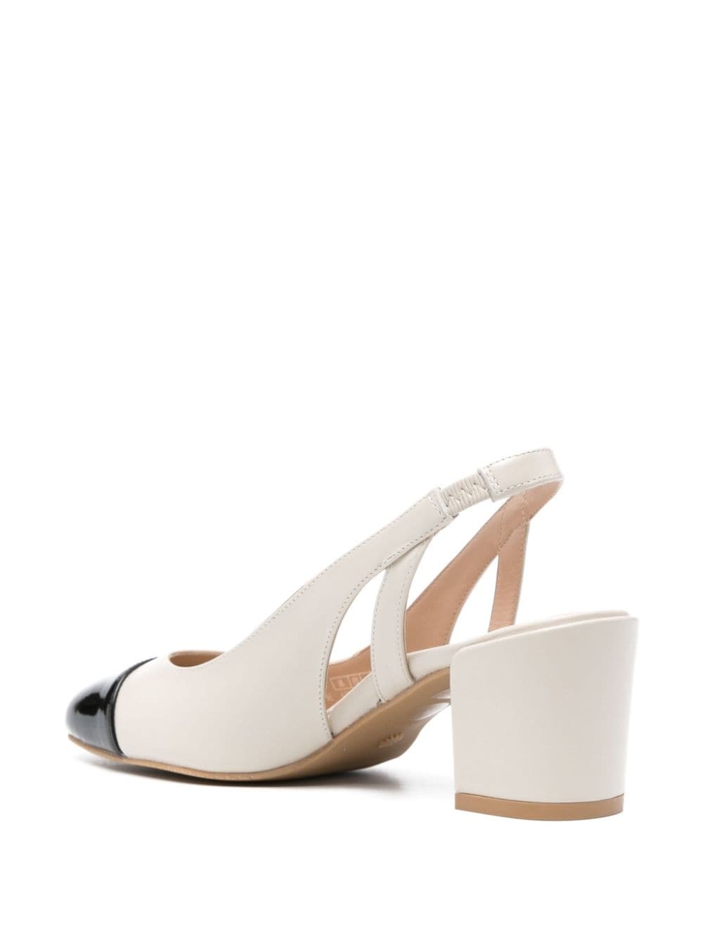 Stuart Weitzman Sleek 50 Calf Leather Slingback Pumps In White