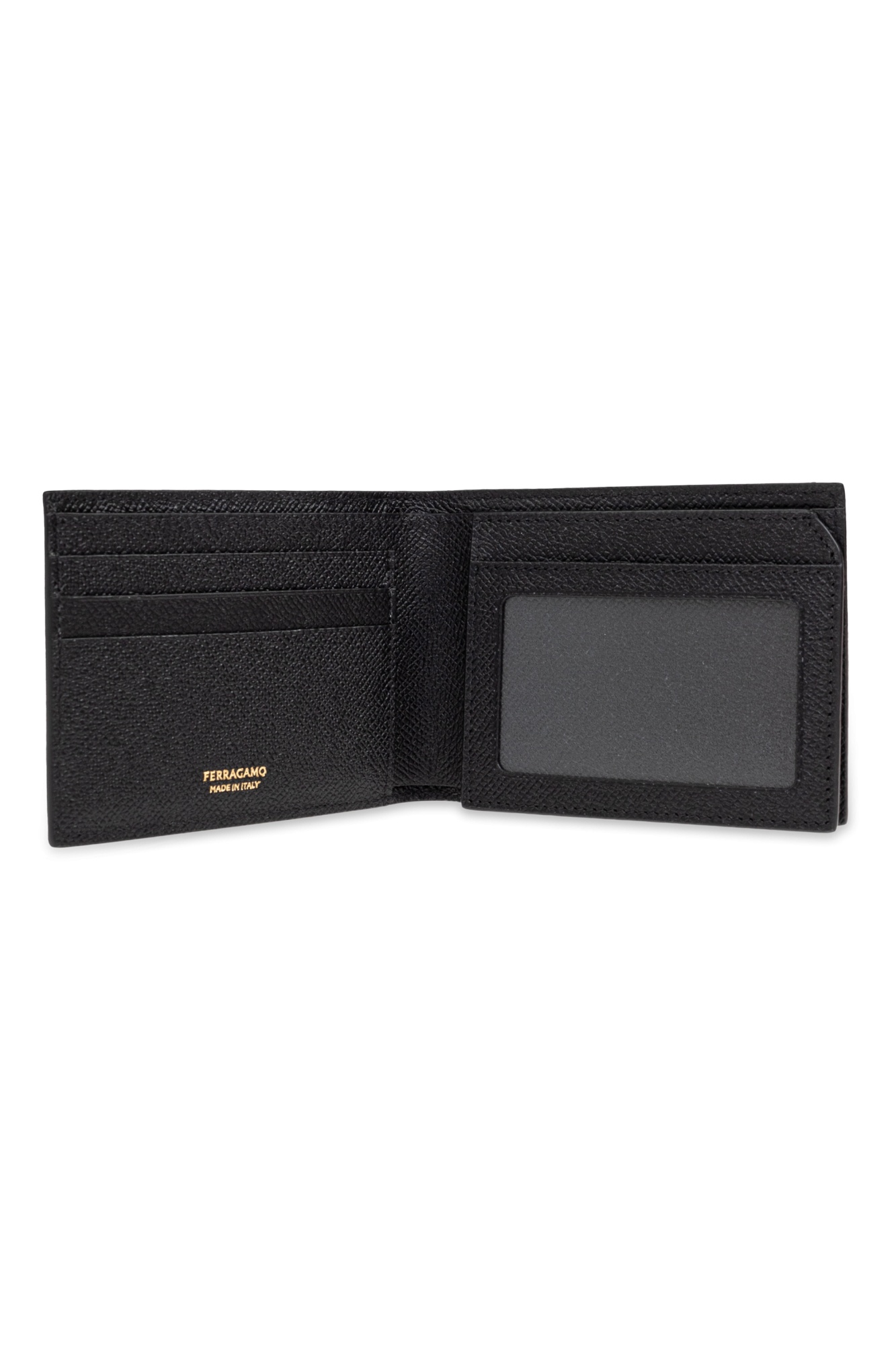 Ferragamo Wallet And Key Chain Two-piece Set In Black