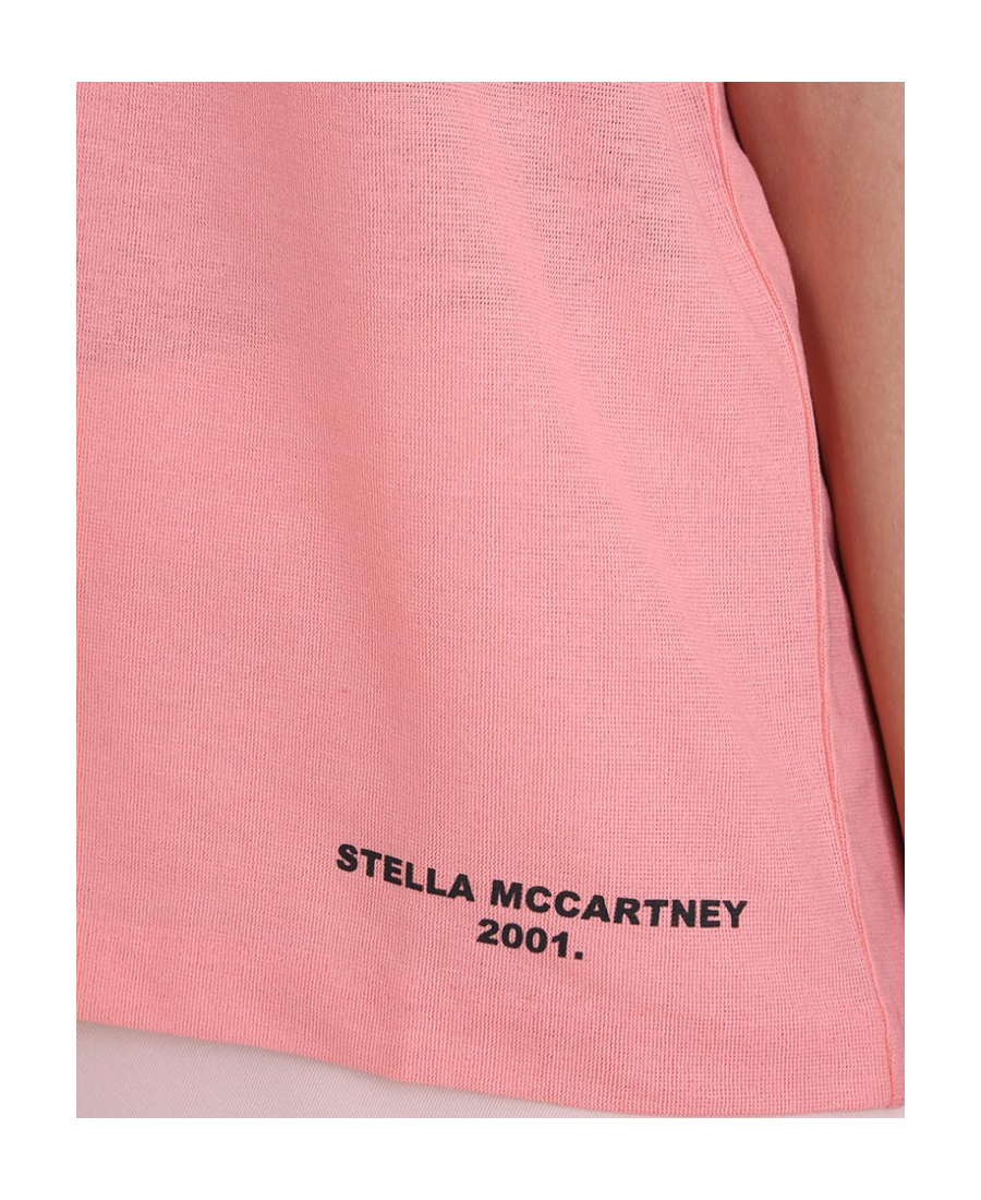 Stella Mccartney Logo Short Sleeved T-shirt In Pink