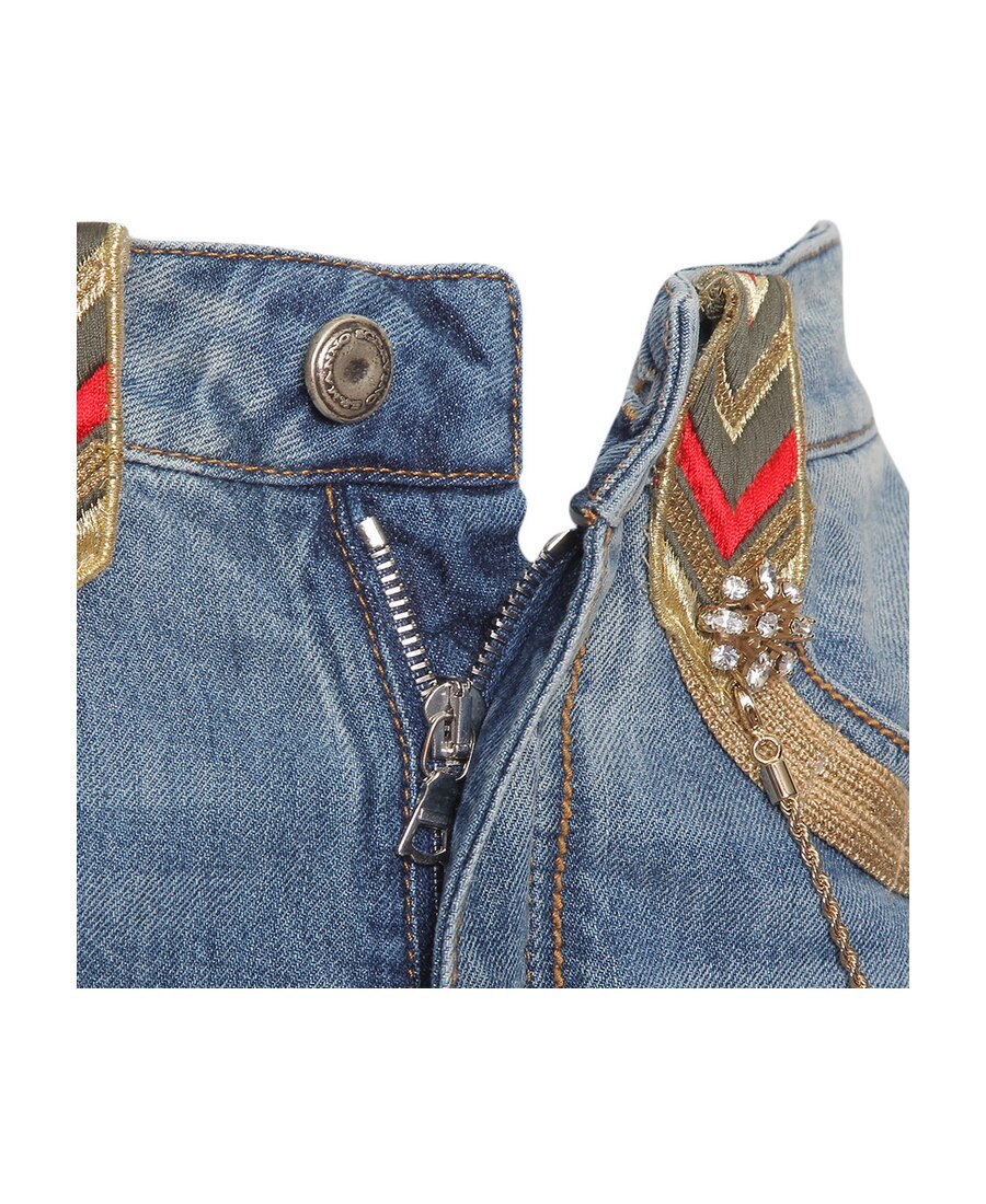 Ermanno Scervino Blue Slim Shorts In Gray