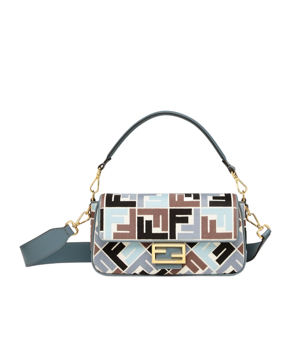 FENDI FENDI BAGUETTE FF EMBROIDERED SHOULDER BAG