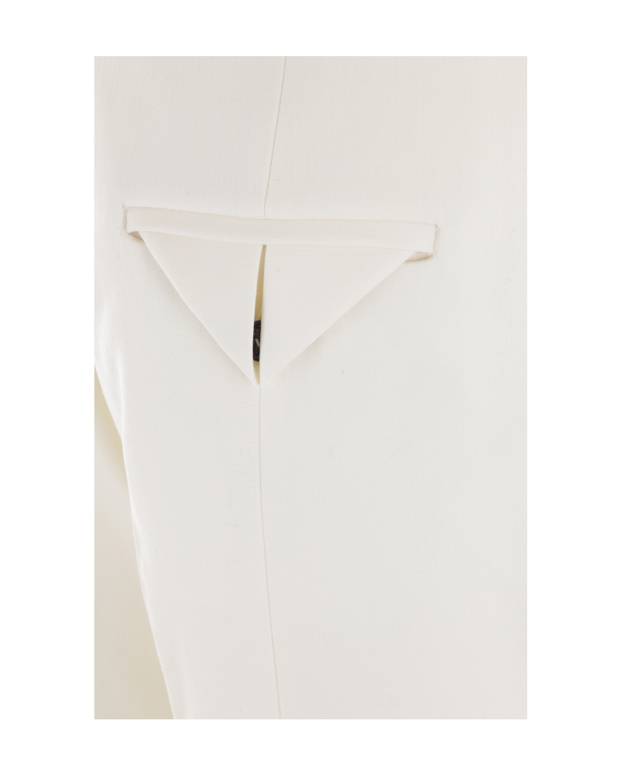 Bottega Veneta Grain De Poudre Tailored Trousers In Neutral