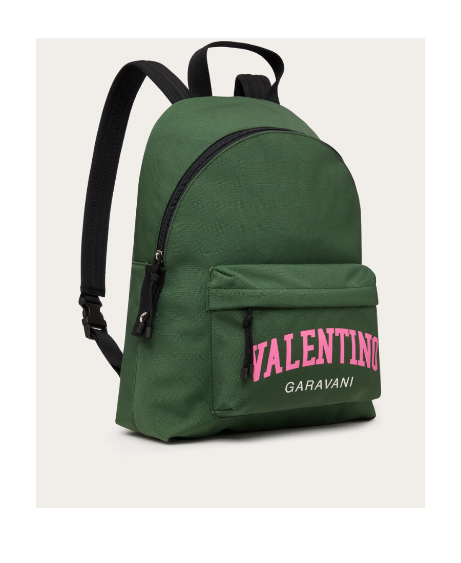 Valentino Logo-print Top-handle Backpack In Green
