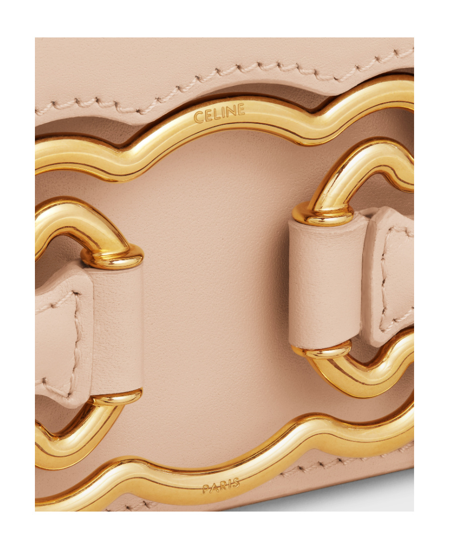 Celine Medium Triomphe Frame Shoulder Bag In Nude